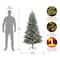 6ft. Pre-Lit Snowy Libby Fir Artificial Christmas Tree, Warm White LED Lights